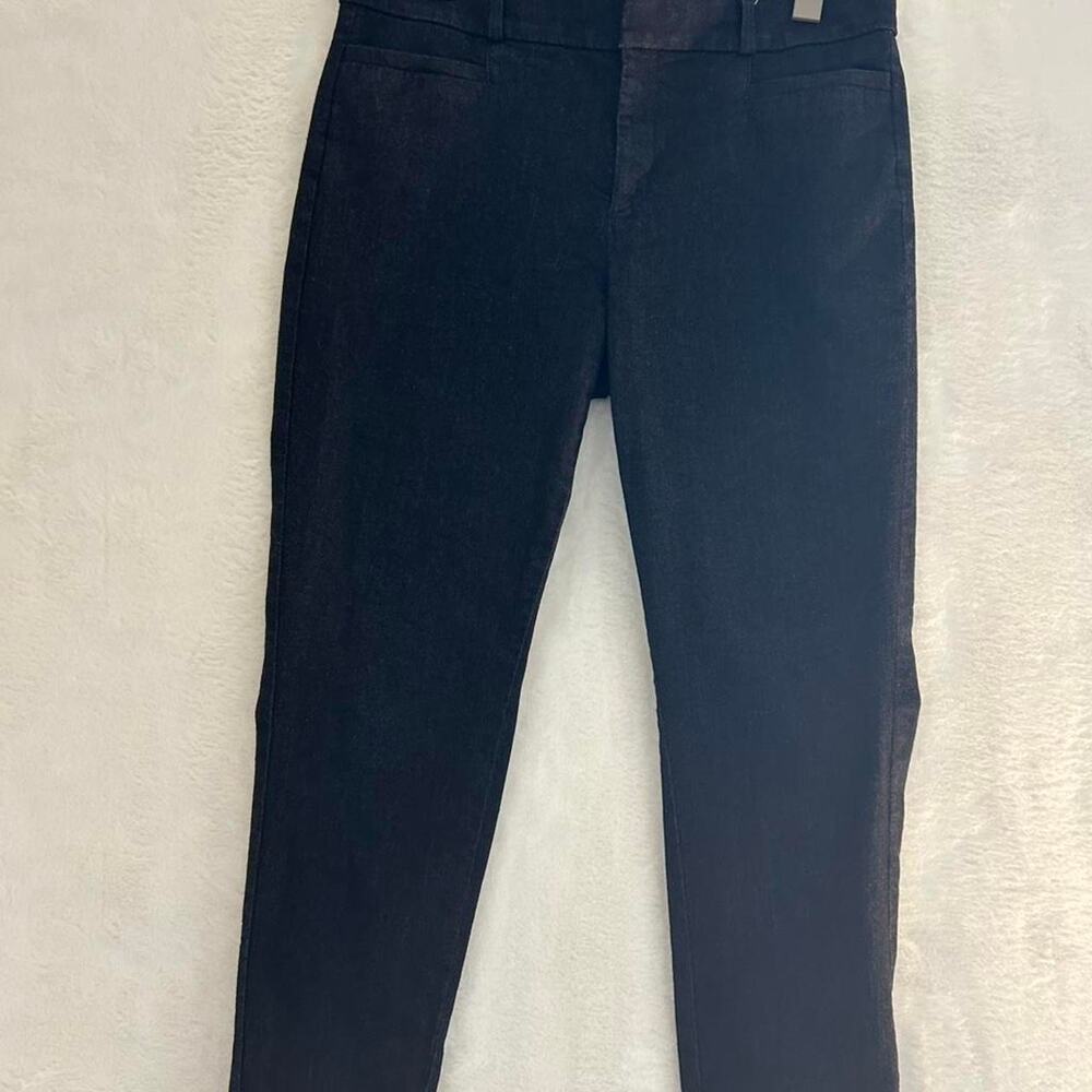 Banana Republic Sloan Crop Pants‎ Womens 6 Dark Wash Indigo Denim Slim Trousers